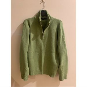 Jcrew excellent condition green half zip pullover